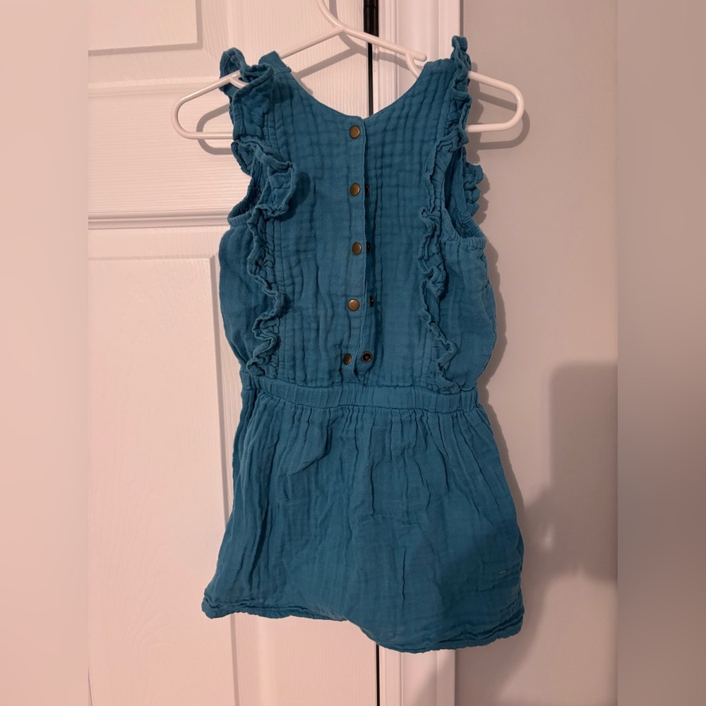 L’oved Kids Ruffled Blue romper 3T